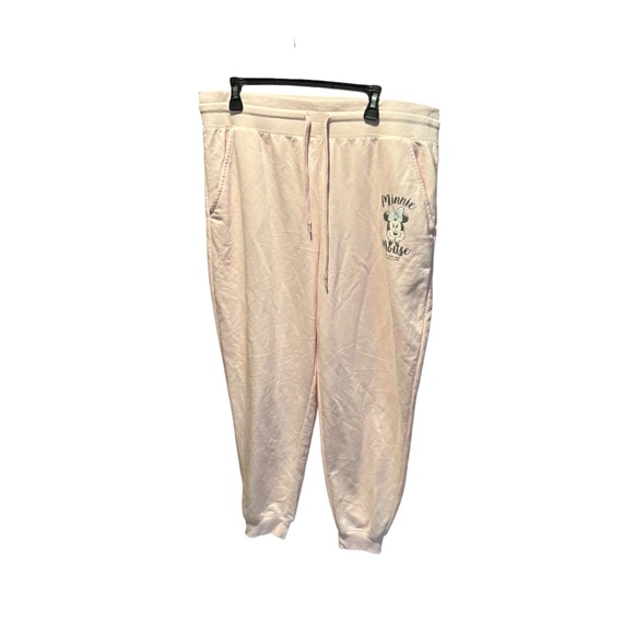 Disney Women's Minnie Mouse Sweatpants in Light Pink XXL - Picture 1 of 5